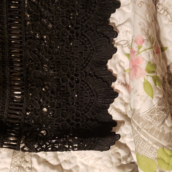 Black Dress with Embroidered bottom - Picture 4 of 10